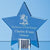 Branded Promotional 14CM COBALT BLUE GLASS STAR AWARD Award From Concept Incentives.