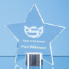 Branded Promotional 14CM CLEAR TRANSPARENT GLASS STAR AWARD Award From Concept Incentives.