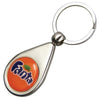 Branded Promotional TEAR DROP ZINC ALLOY DOMED KEYRING Keyring From Concept Incentives.