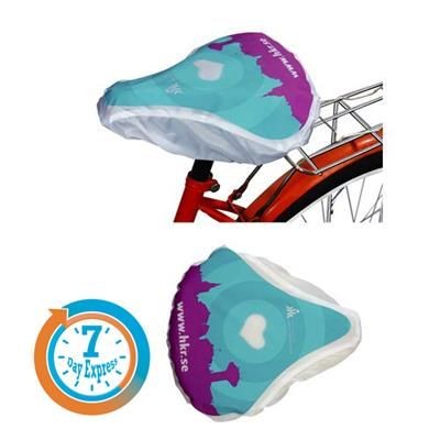Branded Promotional EXPRESS POLYESTER BICYCLE SEAT COVER Bicycle Seat Cover From Concept Incentives.