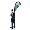 Branded Promotional STREET FLAG BACKPACK RUCKSACK FLAG QUILL Flag From Concept Incentives.