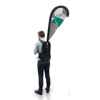 Branded Promotional STREET FLAG BACKPACK RUCKSACK FLAG QUILL Flag From Concept Incentives.