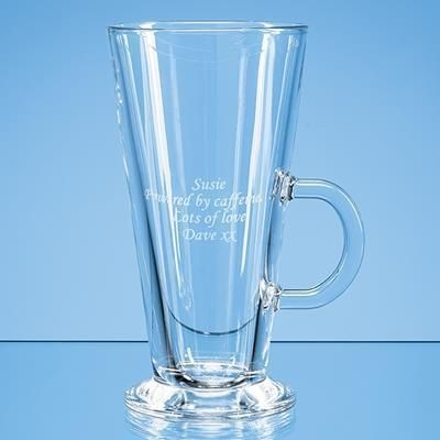 Branded Promotional 370ML BARISTA LATTE GLASS Coffee Glass From Concept Incentives.