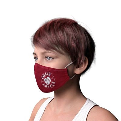 Branded Promotional TEXTILE 2 PLY FACE MASK WITH FILTER POCKET Face Mask From Concept Incentives.