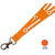 Branded Promotional FLAT POLYESTER LANYARD in Orange Lanyard From Concept Incentives.