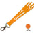 Branded Promotional FLAT POLYESTER LANYARD in Tiger Orange Lanyard From Concept Incentives.