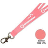 Branded Promotional FLAT POLYESTER LANYARD in Salmon Lanyard From Concept Incentives.