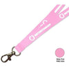 Branded Promotional FLAT POLYESTER LANYARD in Baby Pink Lanyard From Concept Incentives.