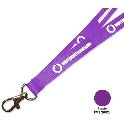 Branded Promotional FLAT POLYESTER LANYARD in Purple Lanyard From Concept Incentives.