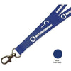 Branded Promotional FLAT POLYESTER LANYARD in Blue Lanyard From Concept Incentives.