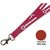 Branded Promotional FLAT POLYESTER LANYARD in Deep Red Lanyard From Concept Incentives.