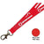 Branded Promotional FLAT POLYESTER LANYARD in Blood Red Lanyard From Concept Incentives.