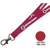 Branded Promotional FLAT POLYESTER LANYARD in Red Wine Lanyard From Concept Incentives.