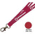 Branded Promotional FLAT POLYESTER LANYARD in Red Wine Lanyard From Concept Incentives.