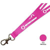 Branded Promotional FLAT POLYESTER LANYARD in Pink Lanyard From Concept Incentives.