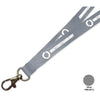 Branded Promotional FLAT POLYESTER LANYARD in Silver Lanyard From Concept Incentives.