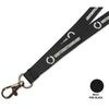 Branded Promotional FLAT POLYESTER LANYARD in Black Lanyard From Concept Incentives.