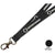 Branded Promotional FLAT POLYESTER LANYARD in Black Lanyard From Concept Incentives.