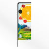 Branded Promotional LARGE URBAN RECTANGULAR PORTABLE FLAG BANNER with Spiked Base Feather Flag From Concept Incentives.