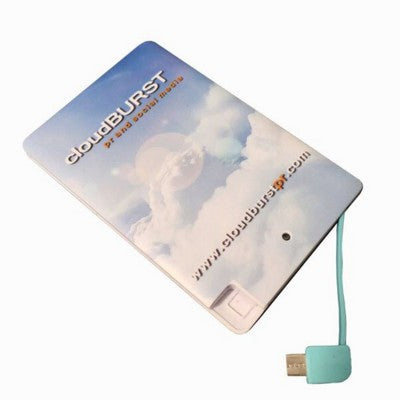 Branded Promotional EXPRESS USB POWERBANK CREDIT CARD STYLE 24 HOUR FULL COLOUR DIGITAL PRINT Charger From Concept Incentives.