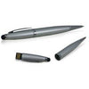 Branded Promotional METAL USB PEN & STYLUS in Silver Memory Stick USB From Concept Incentives.