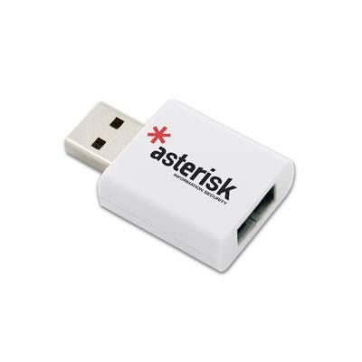 Branded Promotional USB SHIELD in White Memory Stick USB From Concept Incentives.