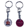 Branded Promotional TROLLEY COIN KEYRING - ENAMELLED Keyring From Concept Incentives.