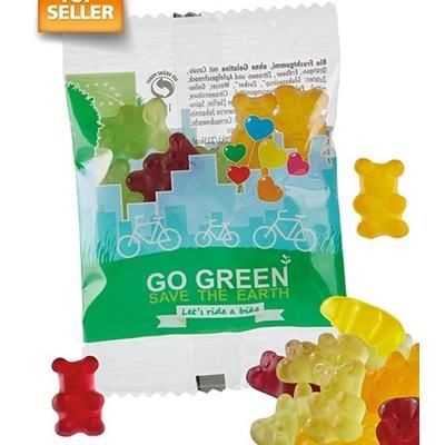 Branded Promotional VEGAN ORGANIC FRUIT GUM JELLY BEARS Sweets From Concept Incentives.