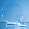 Branded Promotional 10CM CLEAR TRANSPARENT GLASS CIRCLE AWARD Award From Concept Incentives.