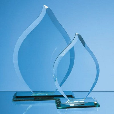 Branded Promotional 16CM JADE GLASS FLAME AWARD Award From Concept Incentives.