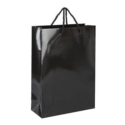 Branded Promotional VICTORY GLOSS LAMINATED PAPER CARRIER BAG with Rope Handles Carrier Bag From Concept Incentives.
