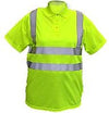 Branded Promotional HIGH VISIBILITY DOUBLE BAND SAFETY POLO SHIRT in Yellow Polo Shirt From Concept Incentives.