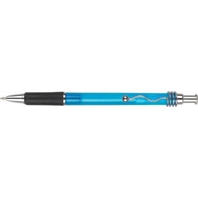 Branded Promotional VIPER FROST BALL PEN in Frosted Aqua with Silver Trim Pen From Concept Incentives.