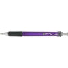 Branded Promotional VIPER FROST BALL PEN in Frosted Purple with Black Grip & Silver Trim Pen From Concept Incentives.