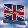 Branded Promotional UNION JACK GLASS AWARD TROPHY Award From Concept Incentives.