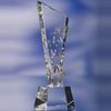 Branded Promotional STAR EXPLOSION GLASS AWARD TROPHY Award From Concept Incentives.