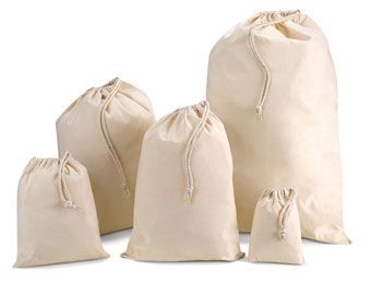Branded Promotional COTTON STUFF DRAWSTRING BAG in Natural Bag From Concept Incentives.