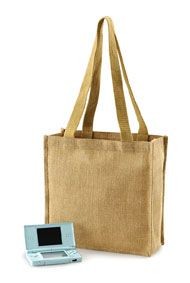 Branded Promotional JUTE COMPACT SHOPPER TOTE BAG Bag From Concept Incentives.