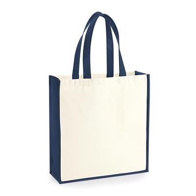 Branded Promotional 12OZ BIODEGRADABLE CANVAS TOTE BAG with Contrast Colour Trim & Handles Bag From Concept Incentives.