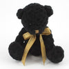 Branded Promotional 15CM BOW COAL WAFFLE BEAR Soft Toy From Concept Incentives.