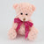 Branded Promotional 15CM BOW PEACH WAFFLE BEAR Soft Toy From Concept Incentives.