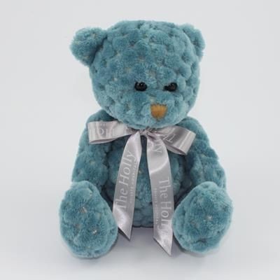 Branded Promotional 15CM BOW STORM WAFFLE BEAR Soft Toy From Concept Incentives.