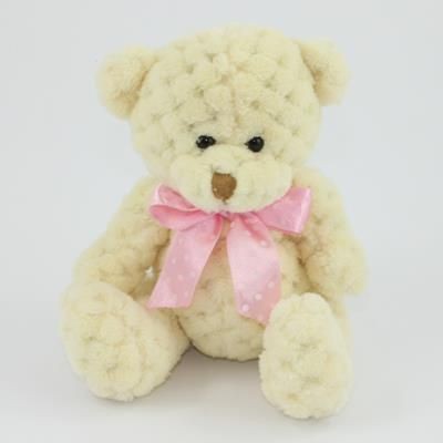 Branded Promotional 15CM PLAIN  BUTTERMILK WAFFLE BEAR Soft Toy From Concept Incentives.