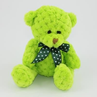 Branded Promotional 15CM PLAIN  KIWI WAFFLE BEAR Soft Toy From Concept Incentives.