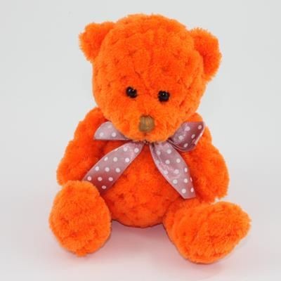 Branded Promotional 15CM PLAIN  PUMPKIN WAFFLE BEAR Soft Toy From Concept Incentives.