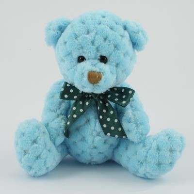 Branded Promotional 15CM PLAIN  SKY WAFFLE BEAR Soft Toy From Concept Incentives.