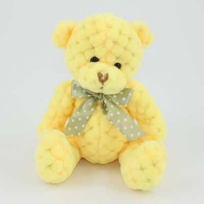 Branded Promotional 15CM PLAIN SUNSHINE WAFFLE BEAR Soft Toy From Concept Incentives.