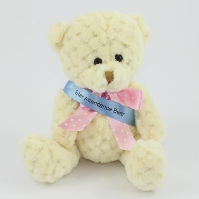 Branded Promotional 15CM SASH BUTTERMILK WAFFLE BEAR Soft Toy From Concept Incentives.