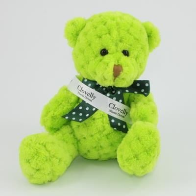 Branded Promotional 15CM SASH KIWI WAFFLE BEAR Soft Toy From Concept Incentives.