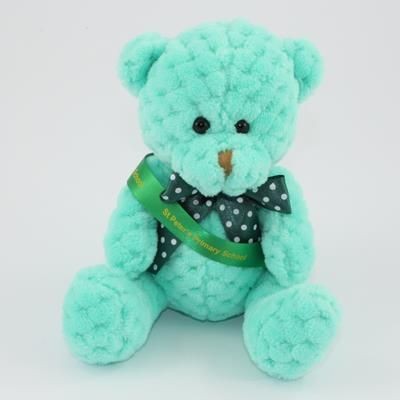 Branded Promotional 15CM SASH MINT WAFFLE BEAR Soft Toy From Concept Incentives.